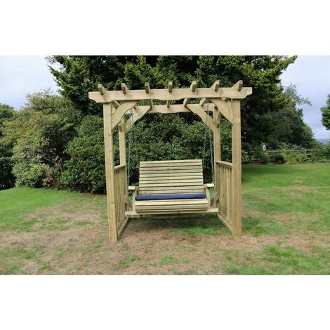 Ophelia Swing - Sits 2 - L125 x W180 x H200 cm - Minimal Assembly Required - Set of Waterproof Cushions Included