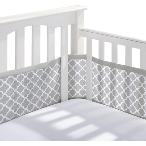 Lot de 2 Barrière de lit, longueur étendue, matériau respirant, conception surélevée, pour bébé (1/5)