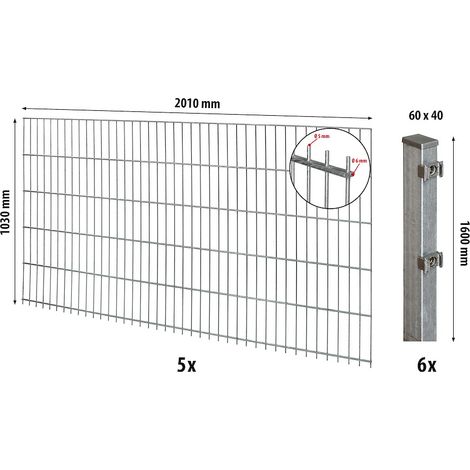 Comfort DS-Mattenzaun-Set 1030 L=10 m, fvz