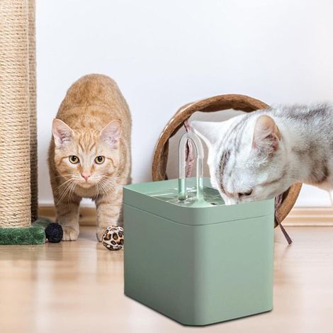 Fontana per gatti - 1,5 l - Fontana silenziosa per gatti - Fontana ricaricabile e sicura - Per gatti, cani di piccola taglia e uccelli (1/4)