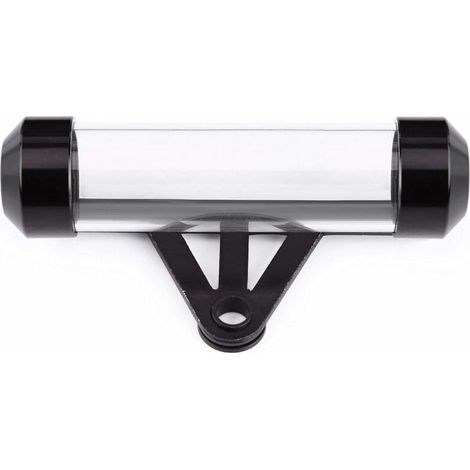 Soporte cilíndrico para marco de disco de seguridad de aleación de aluminio y acrílico para motocicleta, impermeable, para la mayoría de las motocicletas, 11 x 2,6 cm (4,3 x 1,02 pulgadas) (negro)