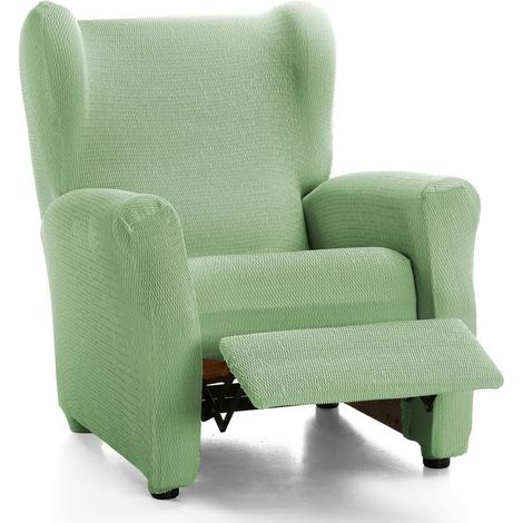 Housse de Fauteuil de Relaxation rembourrée et Super réglable - Housse de Fauteuil de Relaxation élastique Couleur Mus 100% fabriquée en Espagne, Vert Mousse (1/4)