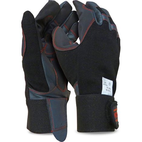 Oregon 295395 - Guanti protettivi in pelle elastica per la motosega, taglia M (1/4)