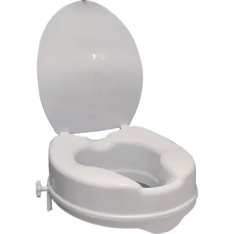 Alzata per WC da 10 cm con coperchio.