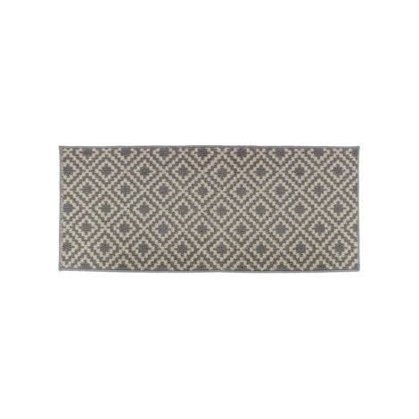 Tapis antidérapant rectangle 50 x 120 cm bouclette Losibi Gris (1/3)