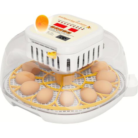 Automatischer Eierbrutapparat, automatische Eierwende, automatische Temperaturregelung, 12 Eier, Digital Farm Eierbrutapparat