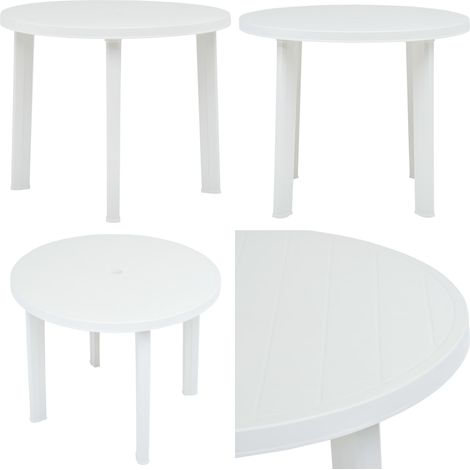 Table de jardin Blanc 89 cm Plastique - table de jardin -  tables de jardin - Home & Living (1/5)