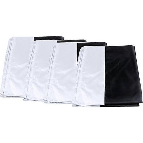 Housse de pneu avec poignée - Sac de pneu, résistant à la poussière et aux rayures, lot de 4 (8047cm, noir + argent) (1/4)
