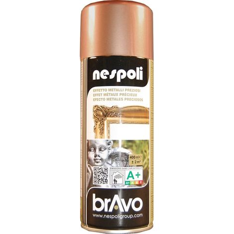 Peinture Aérosol Effet Métaux Précieux NESPOLI - Cuivre (180026) 0,4 L (1/2)