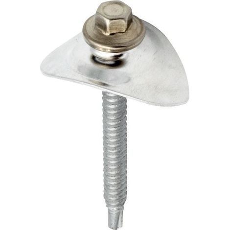 Pack de 50 kits de fixation sommet d'onde pour tôles ondulées – Vis en acier galvanisé 65mm – Pour bois – Solution durable et professionnelle (1/5)