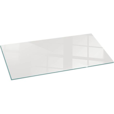 Kaminofen Glasplatte Kaminplatte Kaminglas Funkenschutzplatte Dekorative Sicherheitsglas Farbe Grau 125x50 cm
