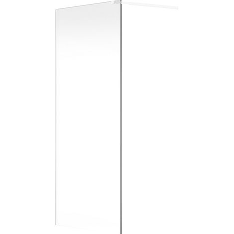 Parete per doccia walk-in Bianco opaco 140x200 cm Vetro 6 mm - DAREN