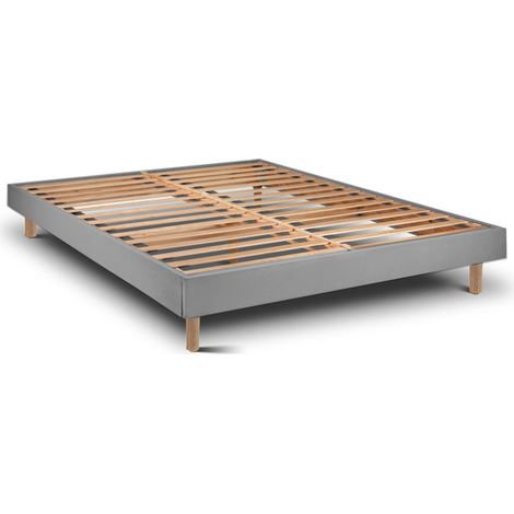 Cadre de Lit Milano Ash Pieds Rond 135x200