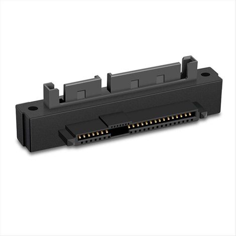 Adaptateur convertisseur d'angle à 90 degrés SFF-8482 SAS femelle vers mâle 15 broches pour câble de carte mère