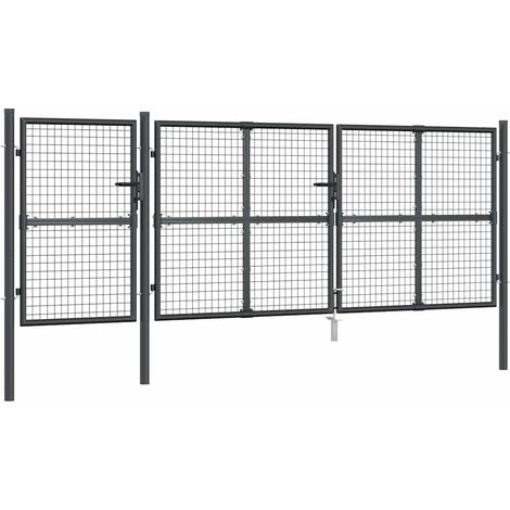 Maison Exclusive - Maschen-Gartentor Anthrazit 400x125 cm Verzink