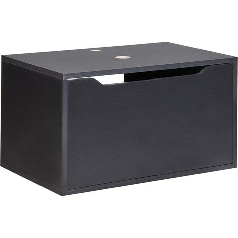 Mueble para lavabo de pared negro Petrolina