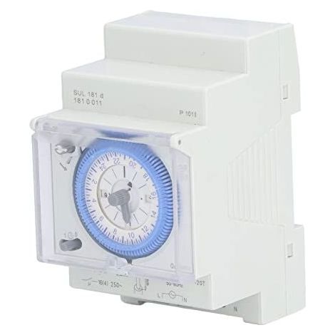 Temporizador mecánico, interruptor horario de 24 horas con control bidireccional, montaje en carril DIN, con reserva de marcha, SUL 181d, 110–230 V (1/5)