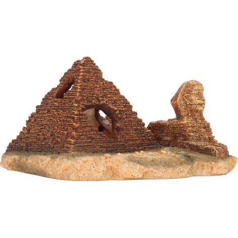 Décoration pyramidale pour aquarium, pyramide réaliste en résine sans danger, cachette pour aquarium (1/5)