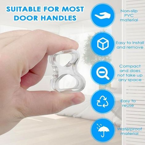 Butées Porte 10pcs PVC – Transparentes Sans Percer, Amortisseurs (1/4)