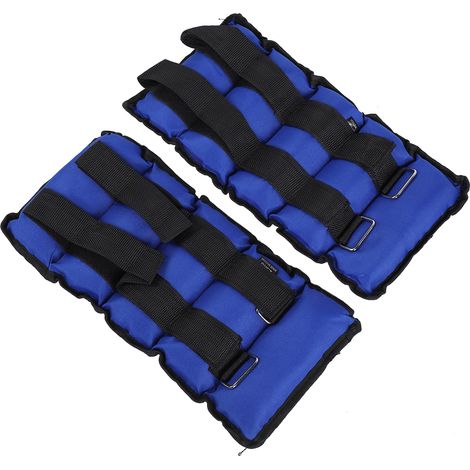 Lot de 2 poids de cheville réglables pour la musculation, le fitness et le yoga (5 kg). (1/5)