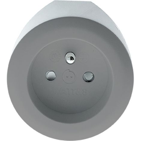 Prise BEWATT + chargeur USB gris - Watt and Co (1/5)