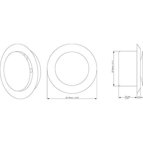H&C VENT Vanne d'échappement Ø 80 mm de diamètre en acier blanc couvercle rond réglable diffuseur HVAC plaque d'air Valve – Hotte de ventilation tuyau de ventilation système d'alimentation en air (1/5)