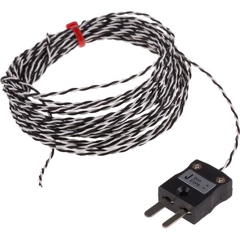 Thermocouple type J, +260°C max à Fiche mâle miniature ( Prix pour 1 )