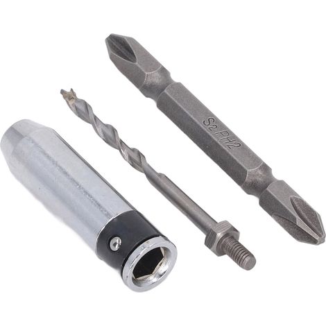 Kit de 3 embouts de perçage et de vissage avec adaptateurs pour perceuse, compatible avec le bois, le plastique et le verre. (1/5)