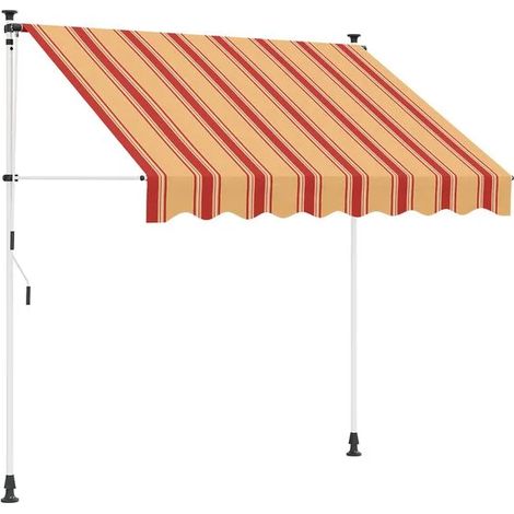 Store banne rétractable manuellement, gris clair, 400 cm (1/5)
