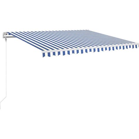 Maison Exclusive - Tenda Automatica con Sensore Vento e LED 400x350 cm Blu Bianca