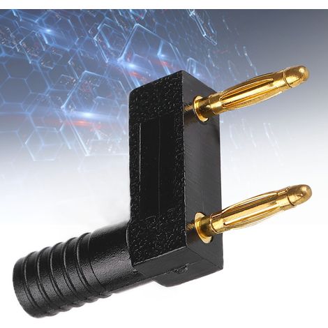 U52 2-mm-Bananenstecker mit doppelter Kurzschlusssicherung und schwarzem Stift (1/5)