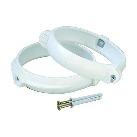 Coppia Staffe Fermatubo Per Aerazione Canalizzata Mm. 100