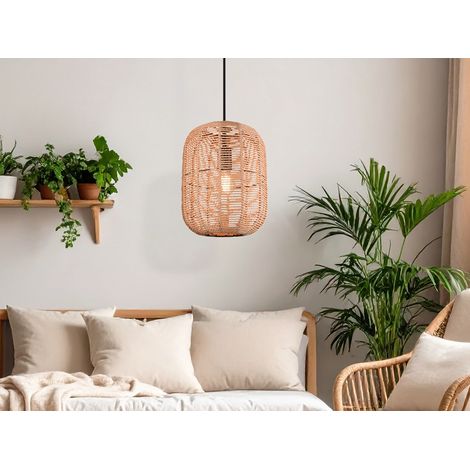 Schwarze Runa-Aufhängung und brauner Sisal-Diffusor Ø25 cm Trio Lighting (1/5)