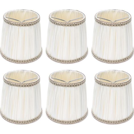 Jeffergarden Abat-jour en tissu pour lustre moderne, couvercle de lampe de Table pour vis E14, accessoire pour la maison, 6 pièces-DOU