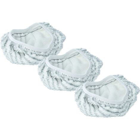 vhbw 3x panno sostituisce Rowenta ZR0065 per scopa a vapore - bianco