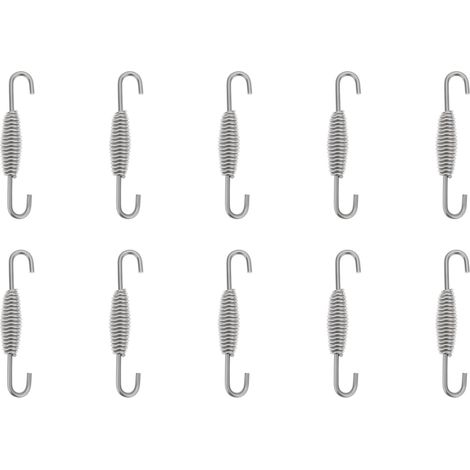 Ressorts échappement Moto 68 Mm Compatibles avec Scooters Motos Tout-Terrain Acier Inoxydable avec Crochets de Traction (1/5)