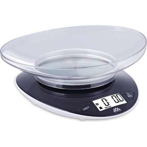 Balance De Cuisine Numérique Avec Bol de 0,8L, 5kg/11lb, Noire (1/5)