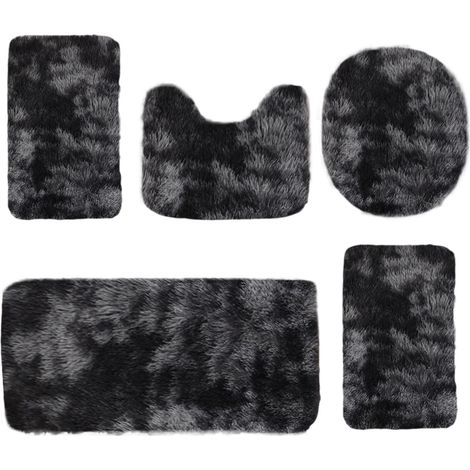 Tapis De Salle De Bain - Lot De 5 Pièces Avec Tapis Toilette En Forme De U - Absorbant Non Glissant Lavable En Machine - 40x80 cm 40x60 cm 40x50 cm 40x38 cm (1/5)