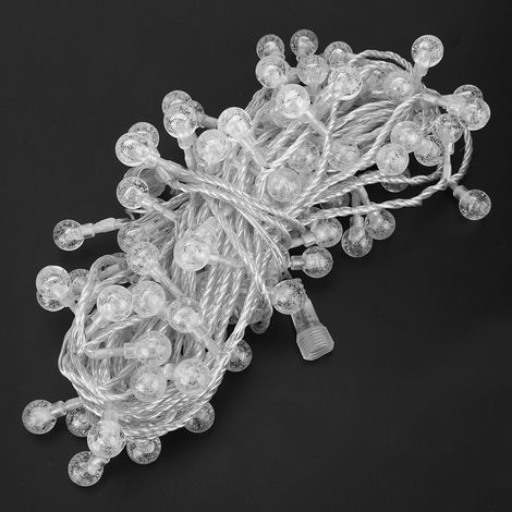 Guirlande lumineuse étanche de 10 m (24 V CC) avec 100 LED en forme de goutte d'eau, idéale pour Noël et colorée. (1/5)