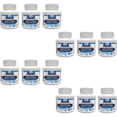 Lot de 12 Colmateurs de fissure des Skimmers "REPAR'SKIMMER" - Pot 125 ml avec pinceau - GEB (1/5)