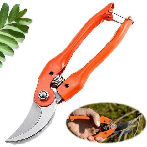 Professional Garden Pruner - Orange - Sharp Blade - Ergonomic Handle - 21 cm