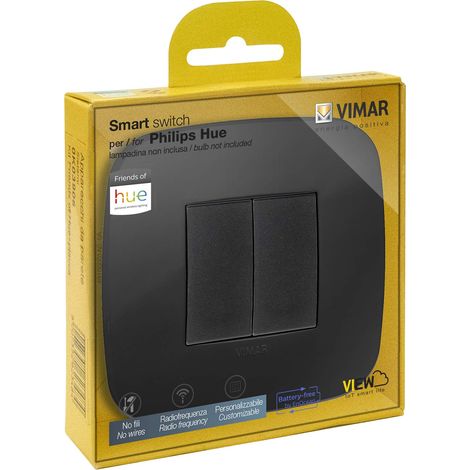 Vimar 0K03906.08 Kit Interruttore senza Fili in Radiofrequenza, Nero (1/5)