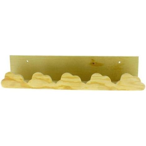 Etagère Nuages en bois à décorer 'Graine Créative by PW' 41.8 cm x 9 cm x 8 cm