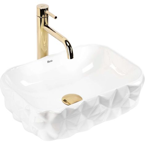 Aufsatzwaschbecken Rea Zamia White