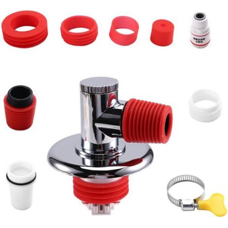 Adaptateur Tuyau Vidange Anti Refoulement - Pour Machine à Laver - ABS + Silicone - 1 Pièce (1/5)