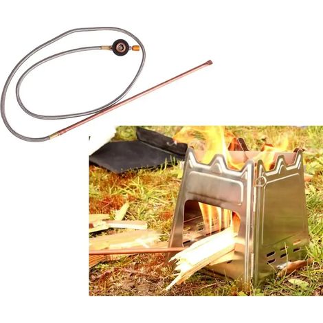 Allume-feu portatif à gaz, appareil multifonctionnel avec tuyau flexible de 1 m, idéal pour les cheminées, le camping, les barbecues, les pique-niques et les réchauds de cuisine portables. (1/3)