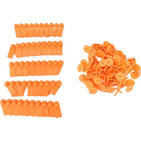 Kit de 100 Étiquettes d'Oreille pour Bétail - Marqueurs en Plastique pour Moutons, Chèvres, Vaches et Porcs (1/5)