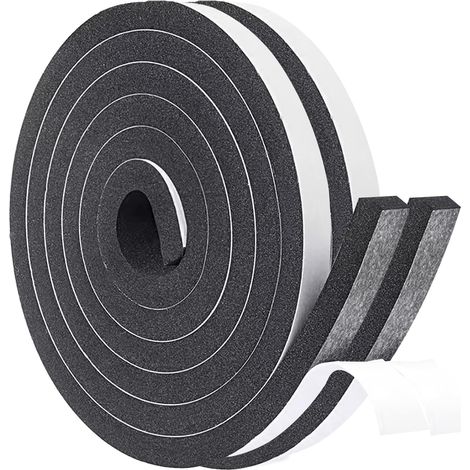 Self-Adhesive Foam Strip, 12 mm (B) x 10 mm (D) x 4 m (L), for Sound and Thermal Insulation of Windows and Doors (1/5)