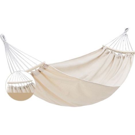 Hamac de Camping - HAWUJ - Beige - Pour Intérieur avec Simple Renfort Anti-renversement (1/5)