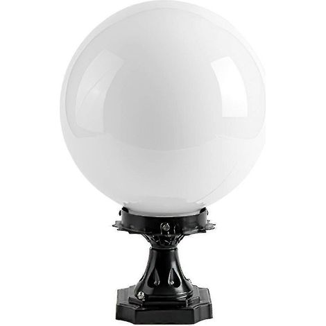 Luminaire globe extérieur pour lampadaire de porte, blanc - 33 x 25 x 25 cm (1/3)